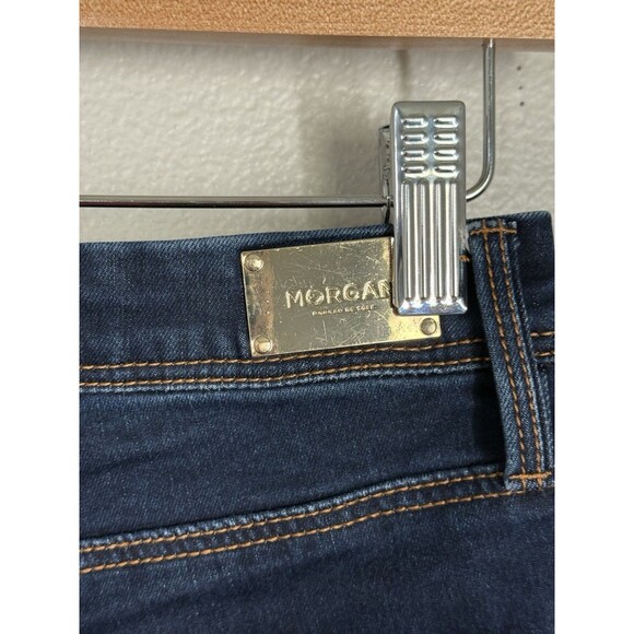 Morgan De Toi Dark Wash Gold Button Jeans Womens Size EU 38 (6) Designer Denim - Picture 7 of 13